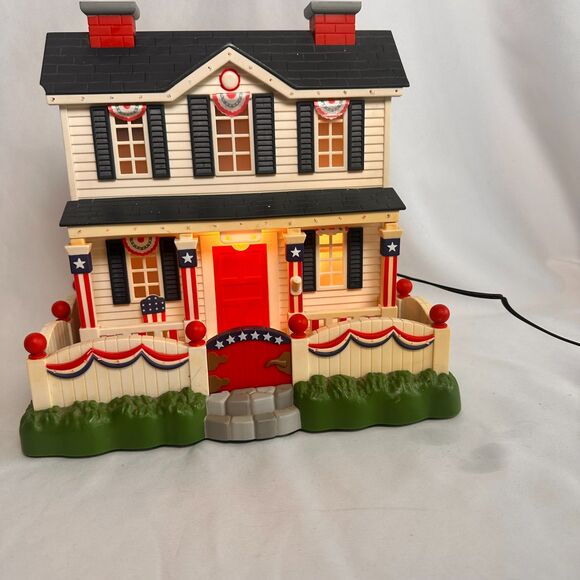 Patriotic Lighted House DecorationAmericana Red White Blue Independence Day - Picture 9 of 14